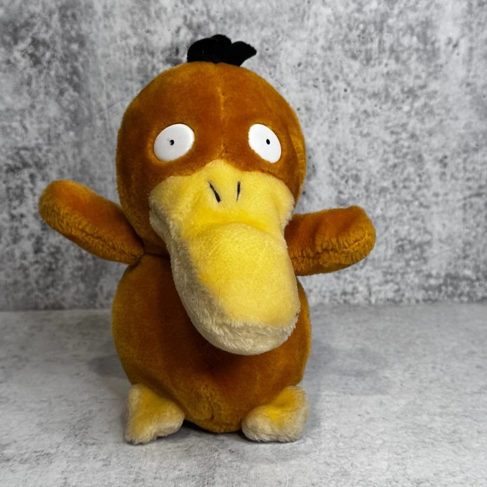 Vintage 1998 Nintendo Psyduck Pokemon Platypus Basic Plush Hasbro 7 Inch